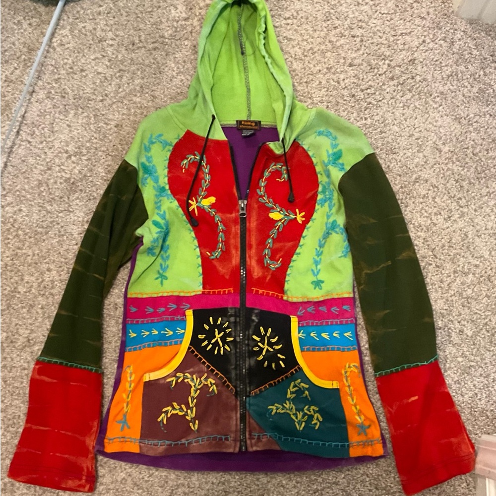 Colorful handmade jacket, size small